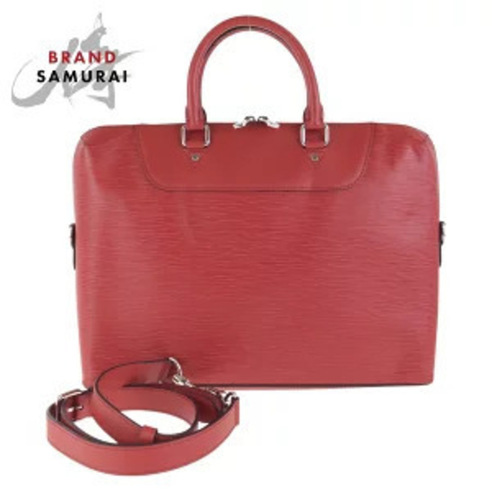 Louis Vuitton Epi Porte Documents Jour Castilian Red Leather Business Bag